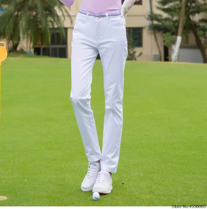 Женские летние брюки для гольфа весна гольф/брюки для тенниса высокоэластичный облешающий брюки женские тонкие однотонные дышащие быстросохнущие брюки D0674