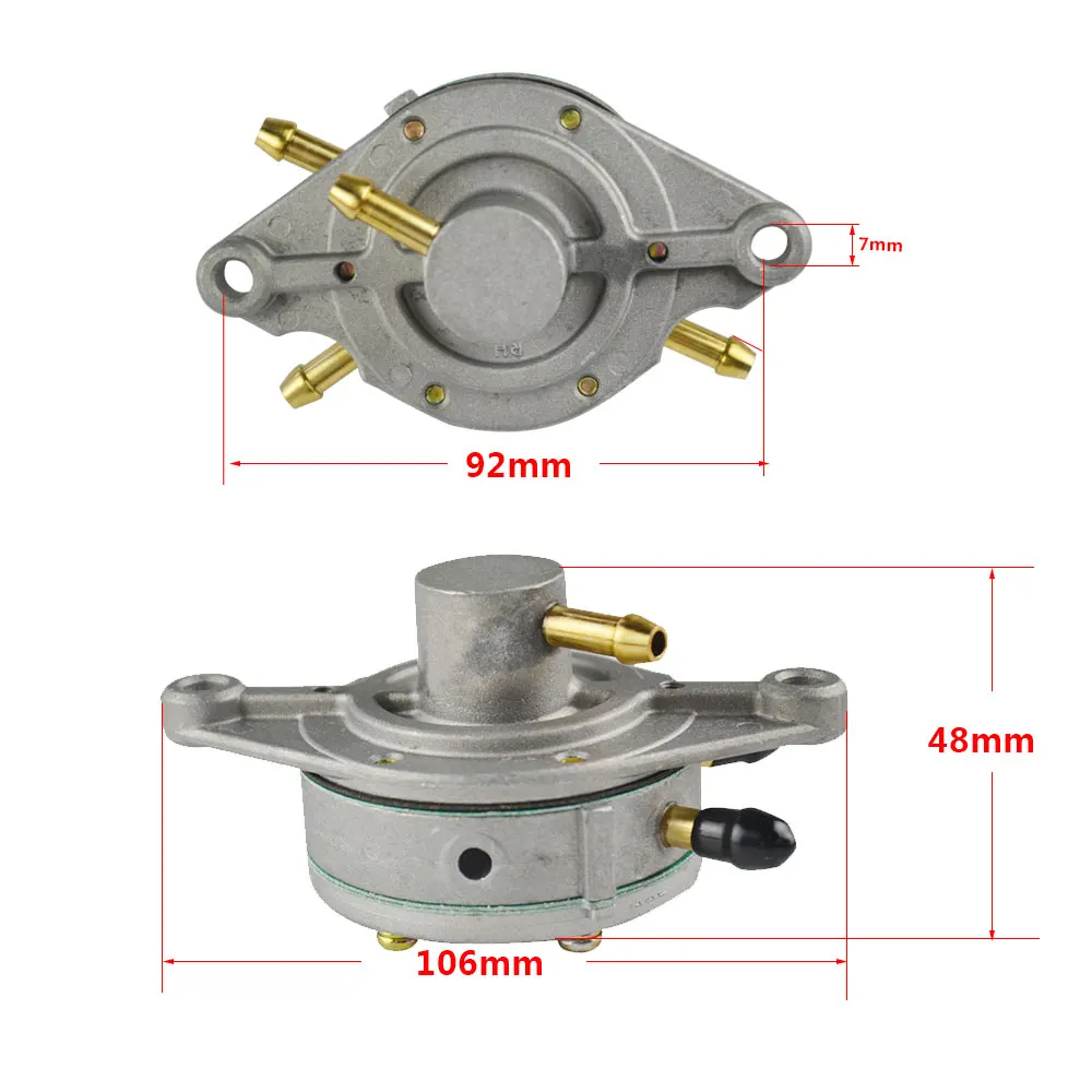 FLYPIG качественный топливный насос двойной выход круглый для Mikuni DF52-176 8W-24410-V2-00 42-5310 14-2221 DF-52 DF52 Замена