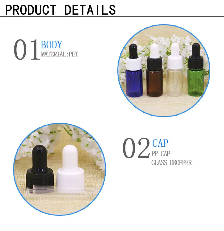 1pcs 10ml High quality plastic bottle glass dropper bottle reusable plastic empty bottle