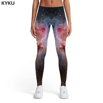 

KYKU Galaxy Leggings Women Nebula Ladies Flame Trousers Love Printed pants Harajuku Sexy Womens Leggings Pants Jeggings Slim