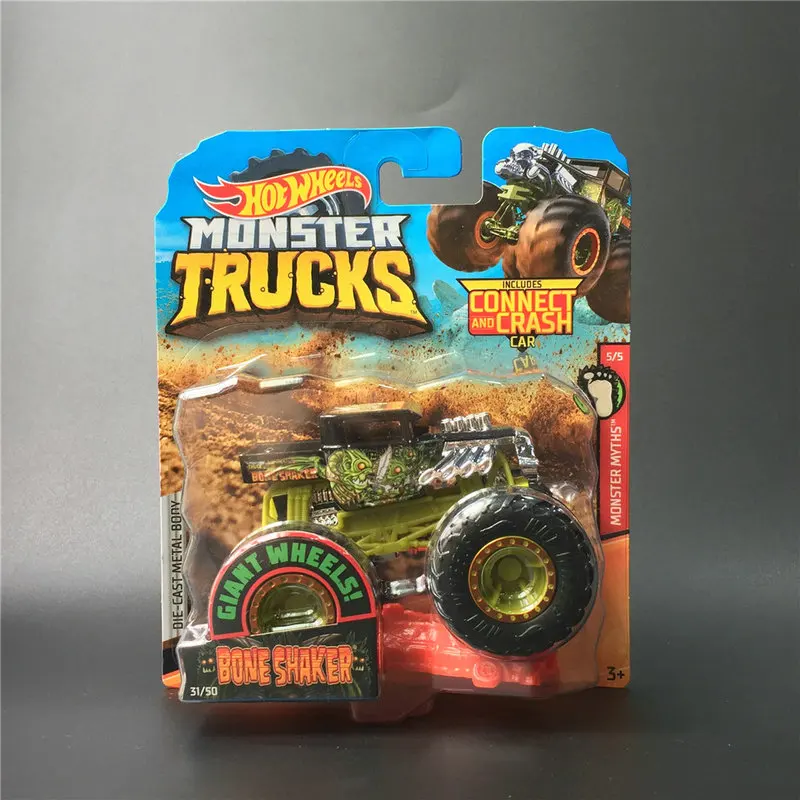 Hot Wheels автомобиль MONSTER TRUCKS большая нога подключения и крушение автомобиля коллектор издание металл литья под давлением модели автомобилей детские игрушки подарок - Цвет: 31-FYJ44