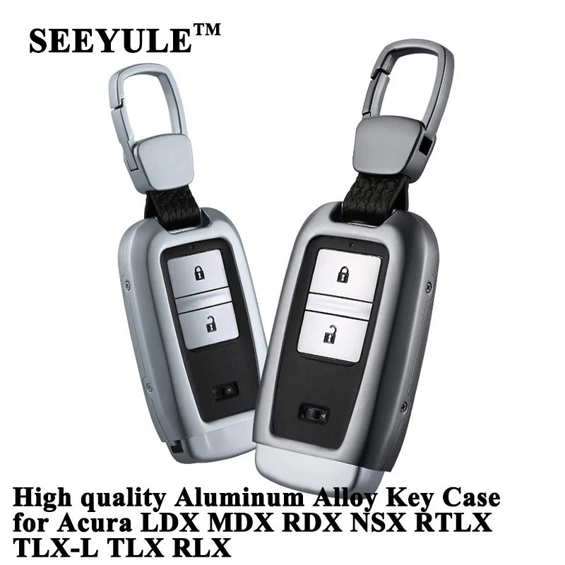 

SEEYULE Styling Car Key Case Cover Aluminum Alloy Key Shell Organizer Accessories for Acura LDX MDX RDX NSX RTLX TLX-L TLX RLX