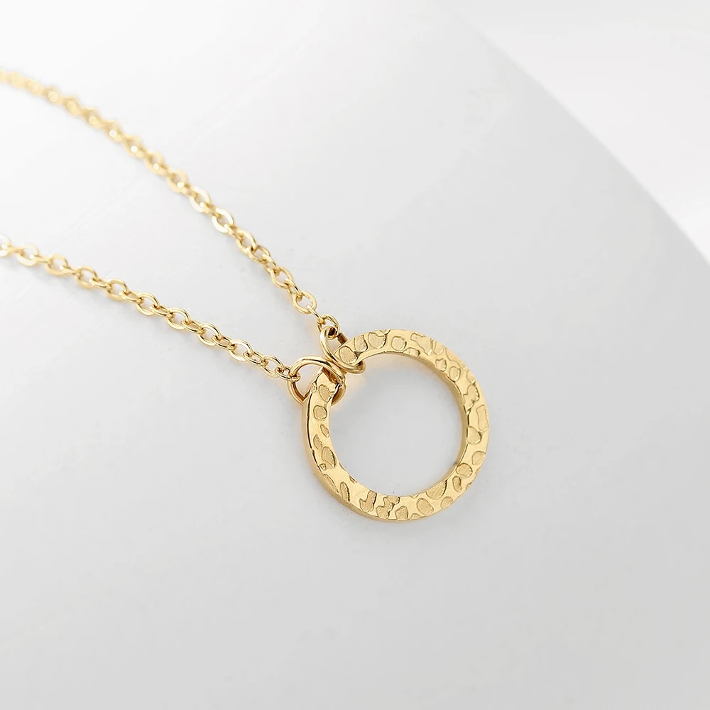 E-manco – collier de déclaration en acier inoxydable pour femmes, pendentif ras du cou, bijoux de mode