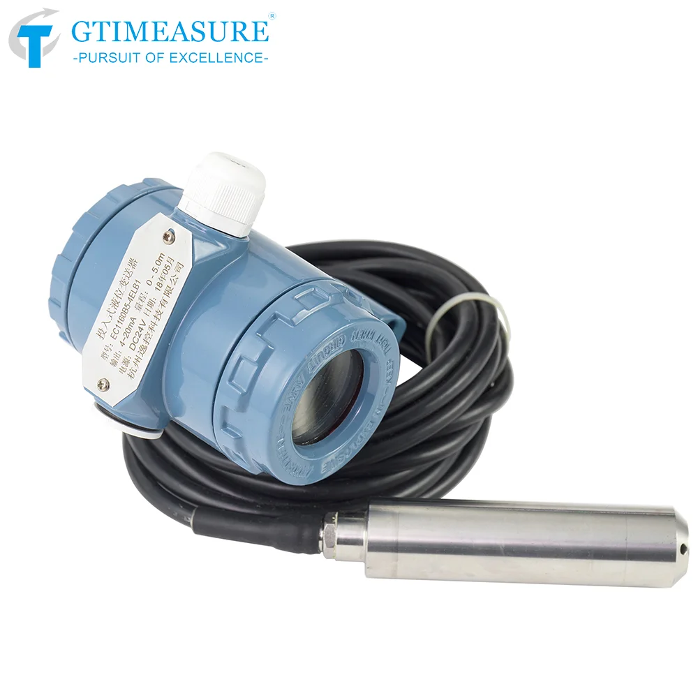 Liquid Level Gauge Sensor Stainless Steel Probe Hydrostatic Water Tank Level Transmitter 420ma