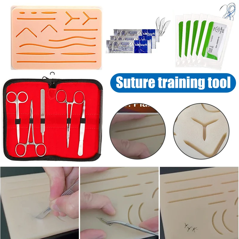 Kit de pratique de suture pour étudiants en médecine, générateurs, modèle  de formation, ensemble d'outils, équipement dos fuchsia, 1 ensemble -  AliExpress