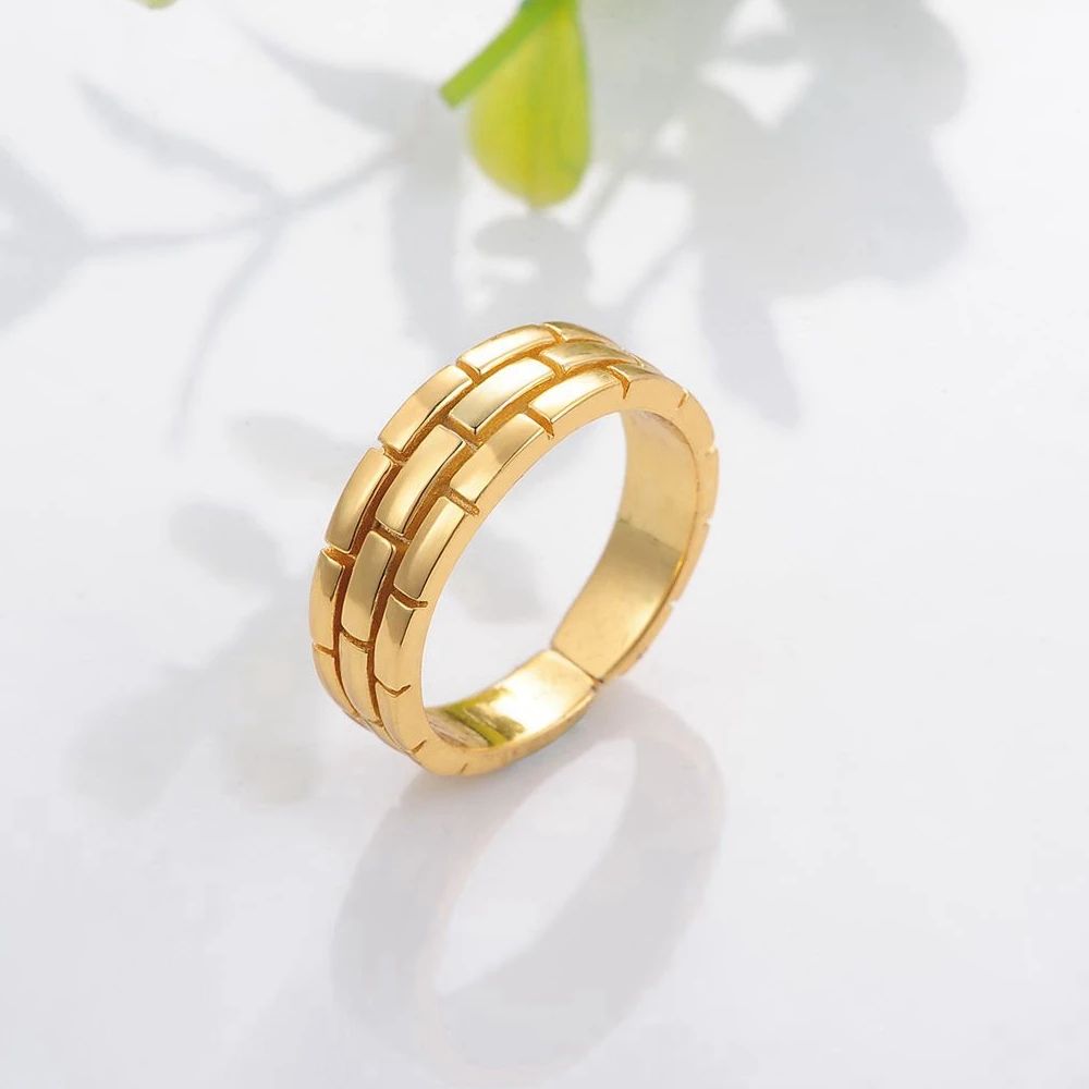 

SDA 925 Silver Wedding Band Rings Great Wall Design Couple Jewelry Gold Black Color Open Adjustable