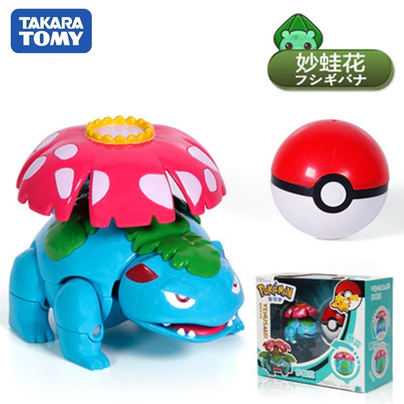 Takara Tomy Pokemon Deformable Figures Set - Pikachu, Charizard, Mewtwo, Blastoise, Venusaur, Gyarados Kids Toys image 6
