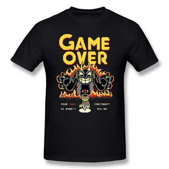 

Cuphead T Shirt Your Soul Is Mine T-Shirt Beach Tee Shirt Funny Printed 100% Cotton Male Short Sleeves Tshirt