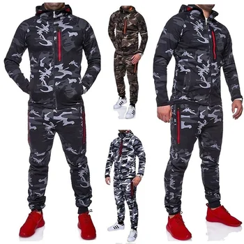 

Zogaa 2019 Men Fashion Camouflage Jackets+Pants Set Male Tracksuit Outdoors Suit Men's Gyms Suit Set Casual Sportswear Hot Sale