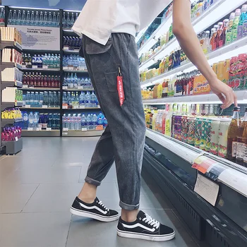 

YASUGUOJI New 2019 Autumn Casual Men Corduroy Pants Fashion Slim Fit Men Pants Streetwear Mens Sweatpants Joggers Men's Clothing