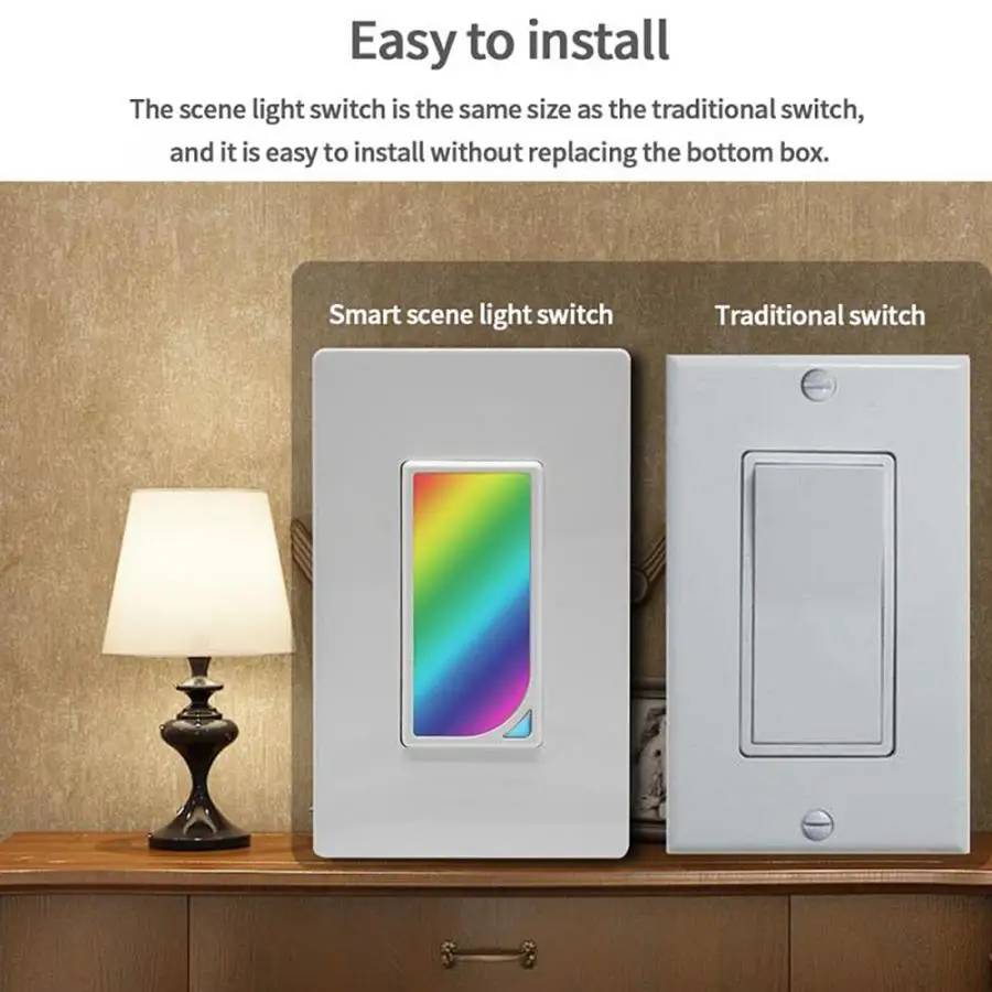 Умный Wi-Fi светильник, ночной RGB диммер для Alexa для Google home для IFTTT US 100-240 В