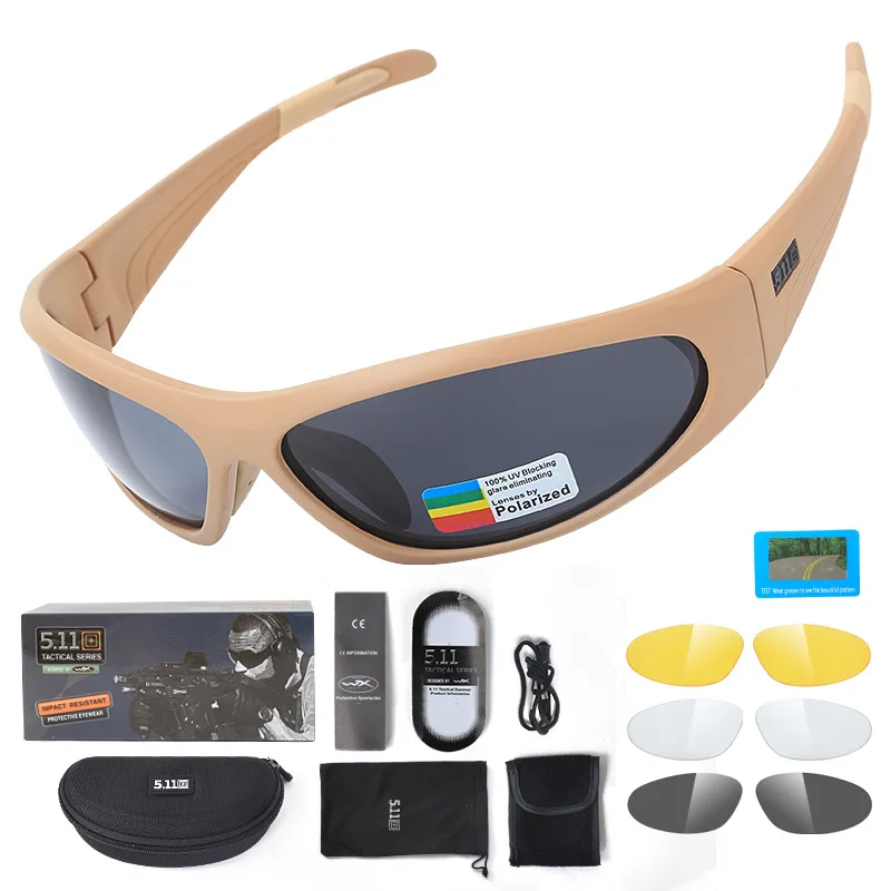 

America 5.11 Climbing Tactical Eye-protection Goggles Polarized Lens Outdoor Driving Navigation Impact Resistance Explosion-Proo