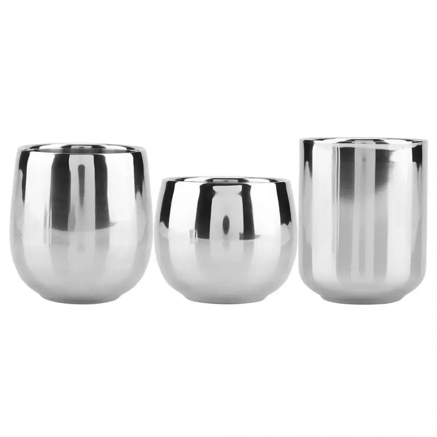 

Stainless Steel Water Cups Double Wall Heat Insulation Water Coffee Tea Milk Juice Cup Mug