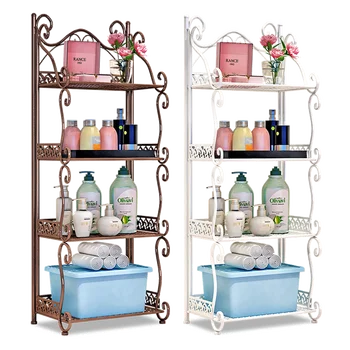 

Bathroom Shelf Floor-standing Toilet Bathroom Wrought Iron Multi-layer Shelf Bedroom Kitchen Balcony Storage Shelf