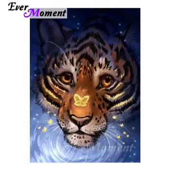 

Ever Moment Painting By Diamonds Art Tiger Hobby DIY Handicraft Full Square Resin Drills Leisure At Home Mosaic Decoration 4Y744