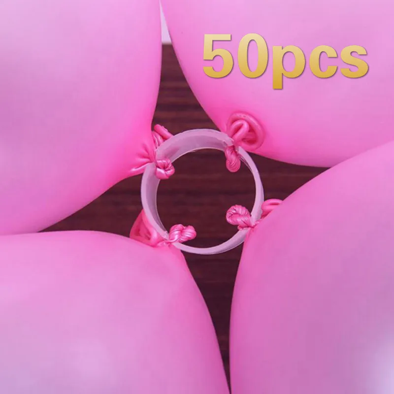 50 pcs 50 шт. воздушный шар Arche Пряжка пластиковый зажим Кронштейн шар в форме арки соединитель зажим кольцо Пряжка для арок День рождения Свадебная вечеринка Декор - Цвет: 50 pcs