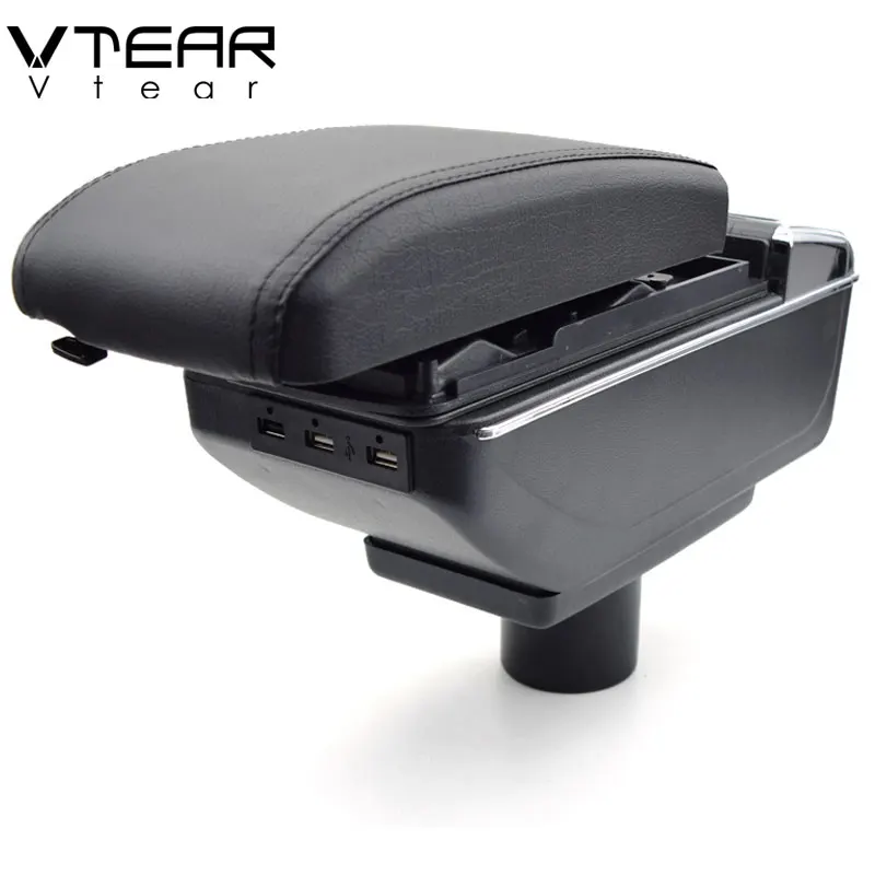 

Vtear For Chery A3 armrest box leather arm rest storage box car styling center console accessories interior parts automobile