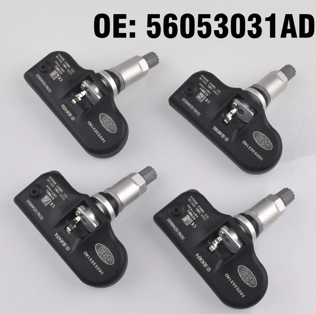 4 шт. автомобильный TPMS датчик контроля давления в шинах 433 МГц 56053031AD для Chrysler 200 Sebring Dodge Grand Carava зарядное устройство