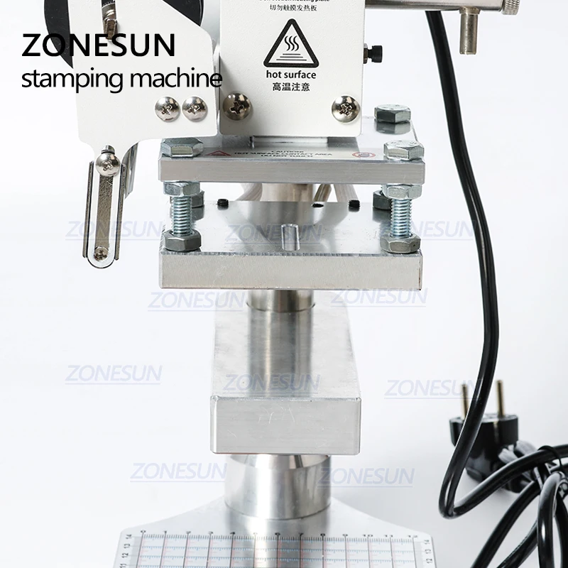 ZONESUN два рабочих пластины ручной бумажный кожаный логотип ПВХ Горячее тиснение
