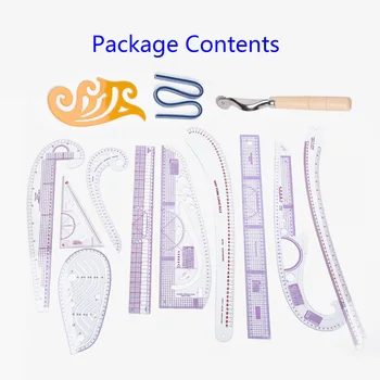 

13pcs/Set Sewing French Curve Measure Ruler For Sewing Dressmaking Tailor Rulers Home Garden Supplies