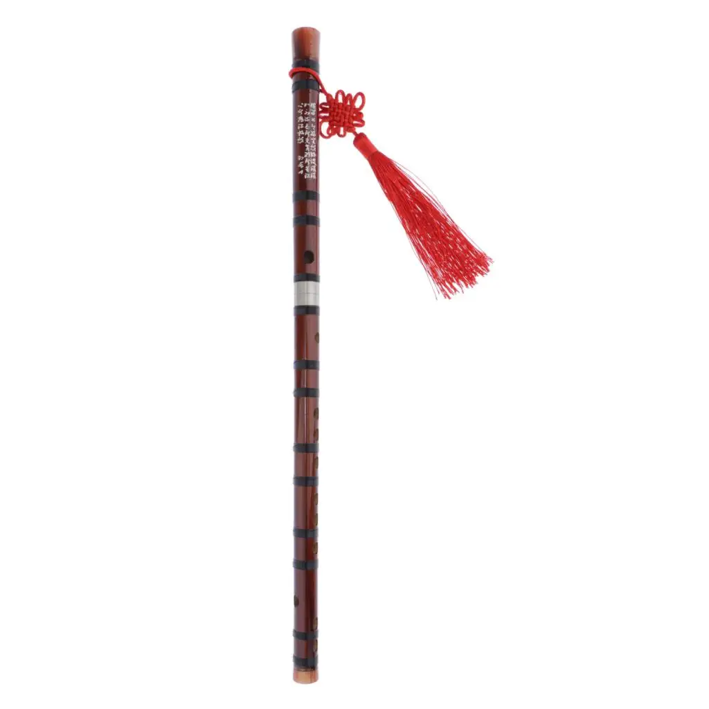 1 Set Bamboo Flute Dizi, with Bag Chinese Knot, for Kids Beginners Friends Gift Craft