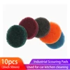 Scrub Pad 10Pcs 2 Inch Flocking Industrial Scouring Pads Heavy Duty 240/400/800/1000 Nylon Polishing Pad for Kitchen Cleaning 1