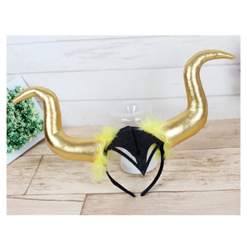 Maleficent Mistress of Evil головной убор демон овечий Рог повязка для косплея реквизит Хэллоуин злой Готический ободок для волос - Цвет: style3