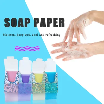 

25pcs/set Portable Travel Disposable Soap Paper Make Foaming Scented Bath Washing Hands Washing Hand Bath Clean Sheets
