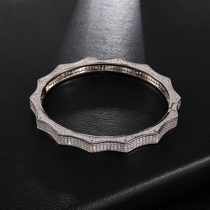 US7 Iced Out многоугольные браслеты для мужчин и женщин индивидуальный микро проложили кубический циркон браслет хип-хоп модные ювелирные изделия