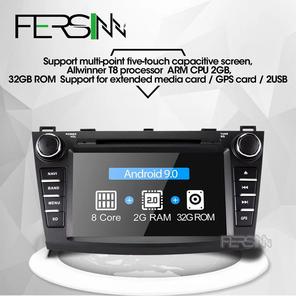 Fersinny Android 9,0 автомобильный dvd для Mazda 3 2010-2012 с 8 восьмиядерным Радио Стерео gps навигация автомобильный стерео медиаплеер