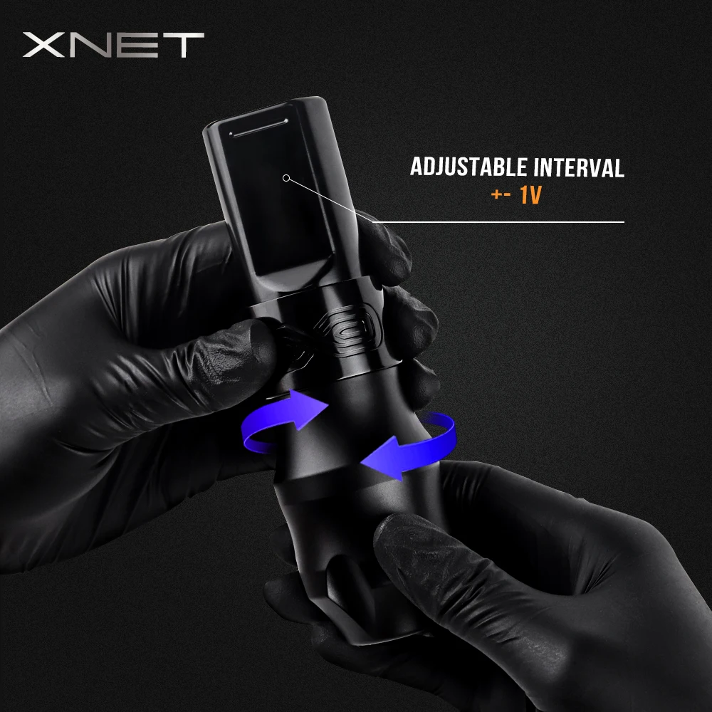 XNET EXO Professional Wireless Tattoo Pen Machine Powerful Coreless Motor  2400mAh Battery Digital LED Display for Artist Body