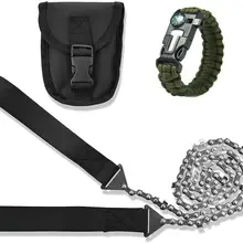 Выживания Карманная цепная пила 65 см аварийная для сада и дома ручная цепная пила с выживания браслет бензопила кемпинг