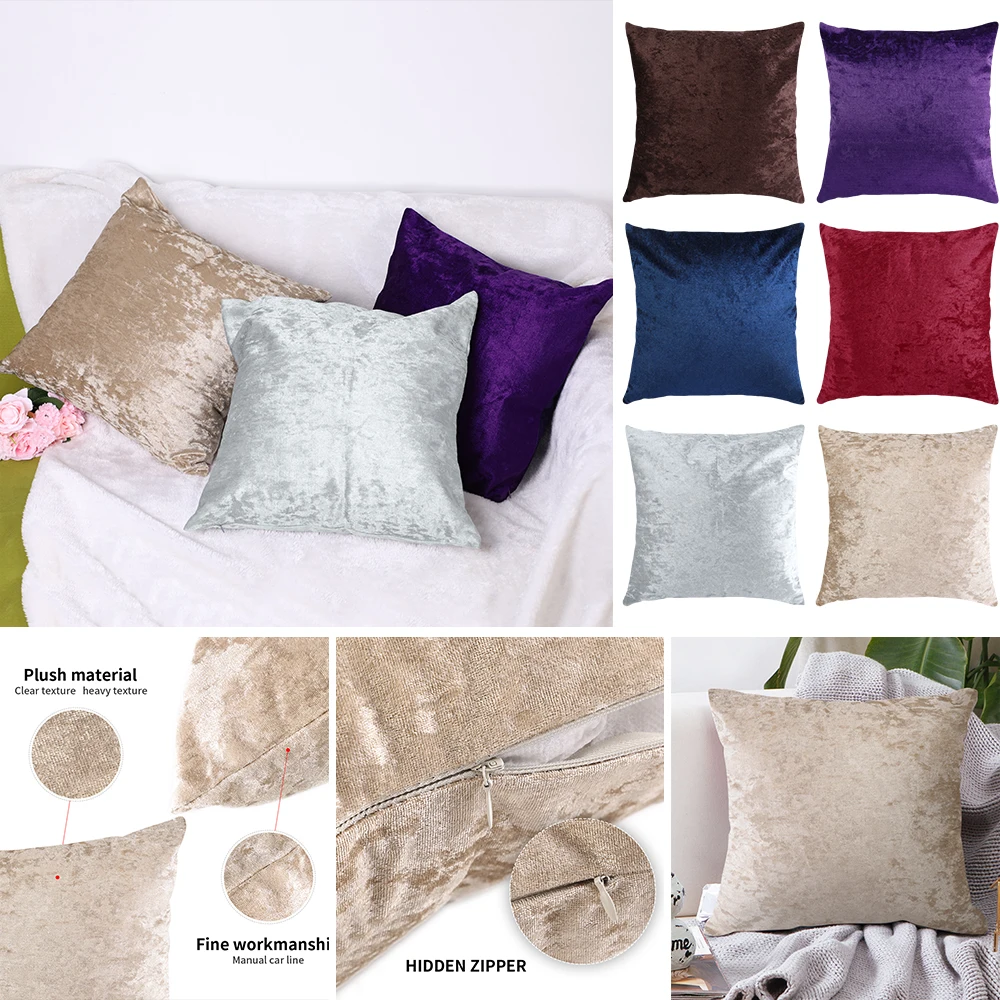 6 Цветные подушки крышка бархатная наволочка для гостиной домашние подушки для дивана декоративный чехол для подушки наволочка 45x45 см