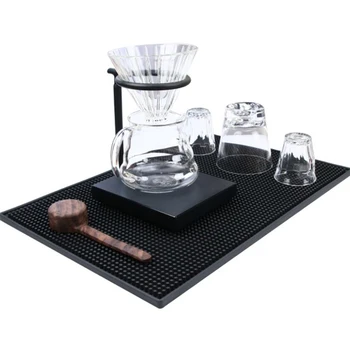 

PVC Thickened Coaster Bar Mat Non-slip Water-proof Placemat Bar Rubber Mat Rectangular Mat Beer Whiskey Waterproof Mats