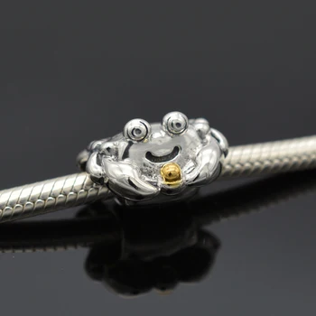 

cute crab beads High quality 925 Sterling Silver diy Christmas gifts new style bracelets and necklaces Jewelry