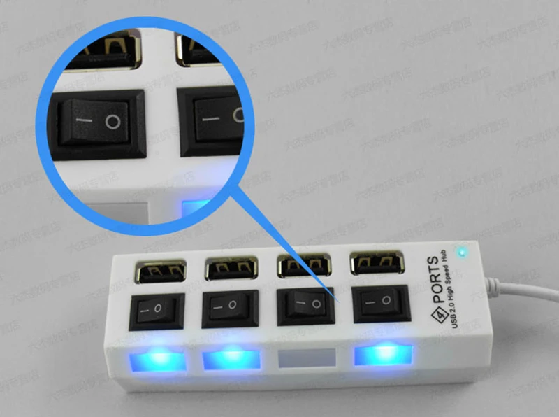 Длинный переключатель Скорость сплиттер usb-хаб независимый переключатель usb-хаб 2,0 4-Порты и разъёмы usb-концентратор с одним портом для камнями расположенными в четыре ряда зарядное Usb устройство с Скорость сплиттер