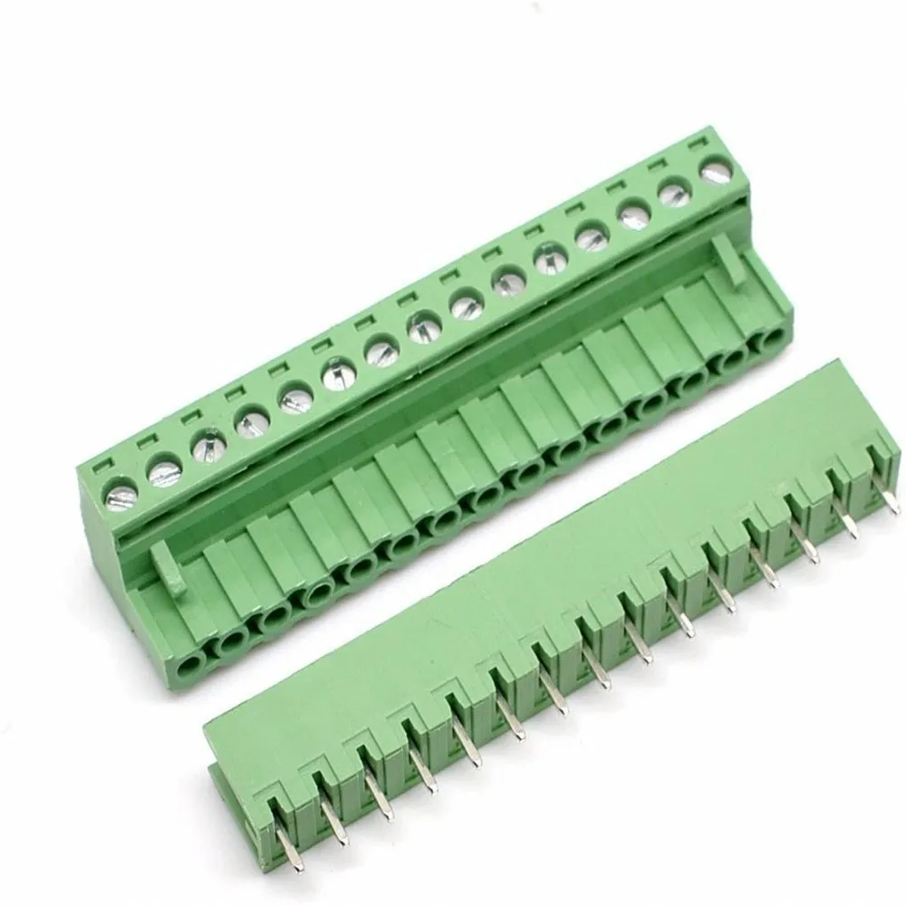 100PCS 피치 5.08mm 터미널 블록 커넥터 2EDG 5.08mm 2-12 핀 Pcb 나사 커넥터 터미널 블록 KF2EDG 소켓 PCB 나사