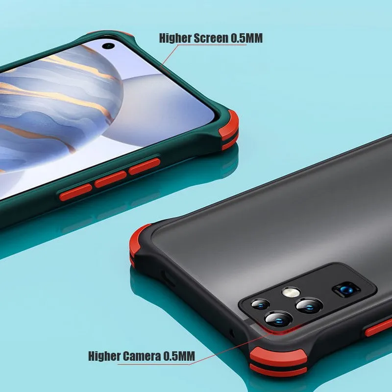 Luxury Shockproof Case For Samsung S20 FE Note 20 S20 Plus 20Ultra S21 Plus Matte Case A71 A51 A31 4G A52 A72 5G A70 A50 A30 A20