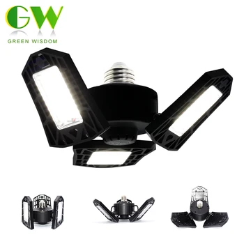 

Super Bright Industrial Lighting 60W 80W 100W Deformable Ceiling Lights for Warehouse Workshop Home E27 Folding LED Garage Light