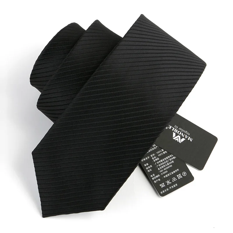 

Brand New Men Business Tie Fashion Classical Necktie For Men Black 7CM Neck Tie Work Formal Dress Shirt Ties With Gift Box