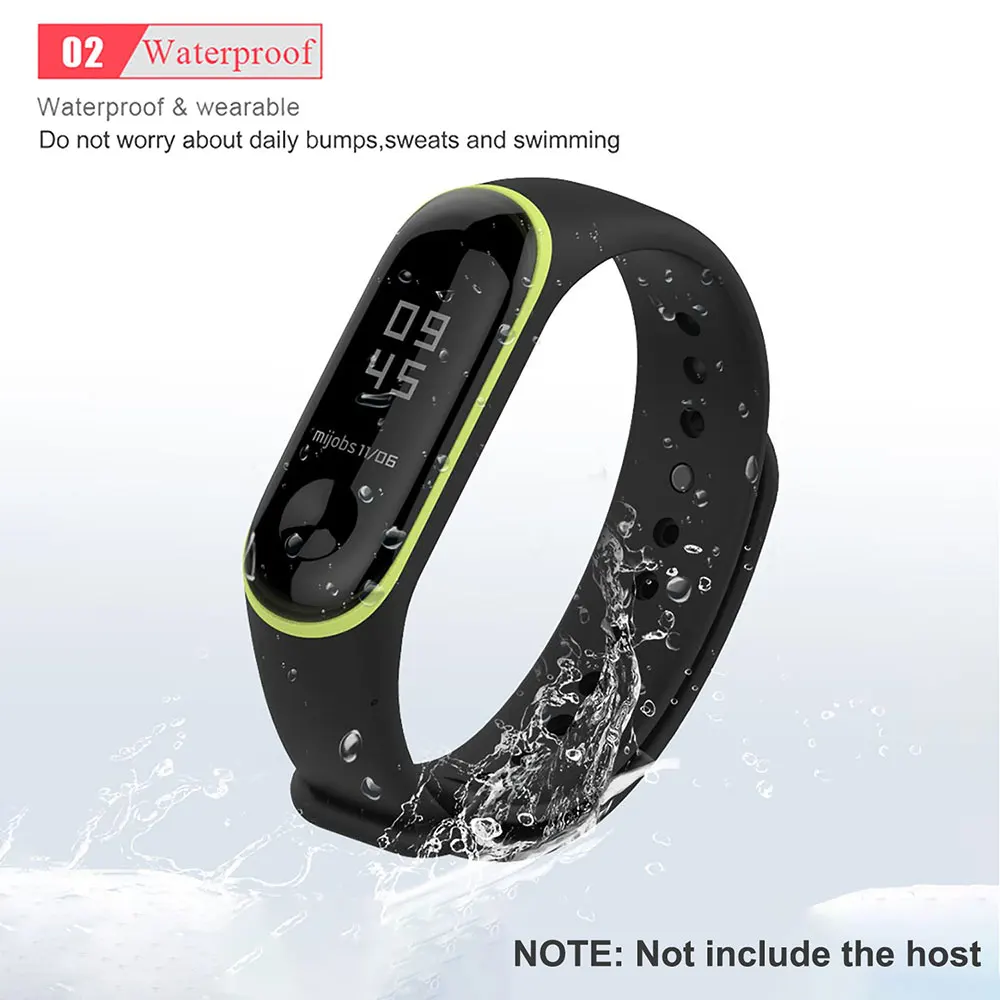 Ремешок спортивный для Xiaomi Mi Band 4 сменный силиконовый цветной браслет mi band