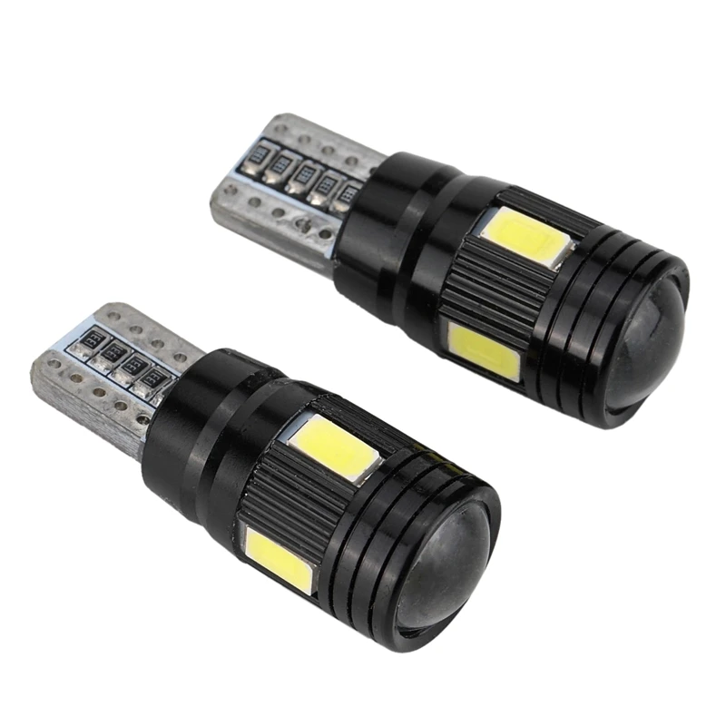 2 шт. автомобисветильник СВЕТОДИОДНЫЕ Лампы Canbus T10 5730 6Smd без ошибок 12 В W5W 168 194