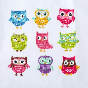 

Animals DIY Gift Pattern Diamond Embroidery Princess Diamond Painting For Kids Round Cartoon Sticker Owl Double Sided Sticker