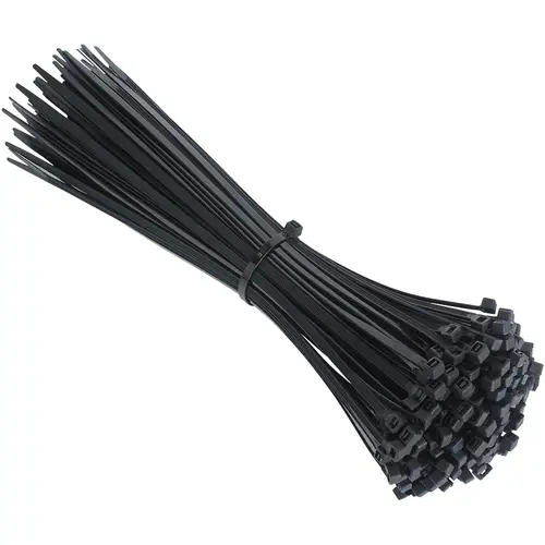 100 PCS Self-locking Plastic Nylon Tie  Black Fastening Strap Cable-Tie-Set Cable Zip Tie Fastening Ring Zip Wraps Strap Tie - Image 3