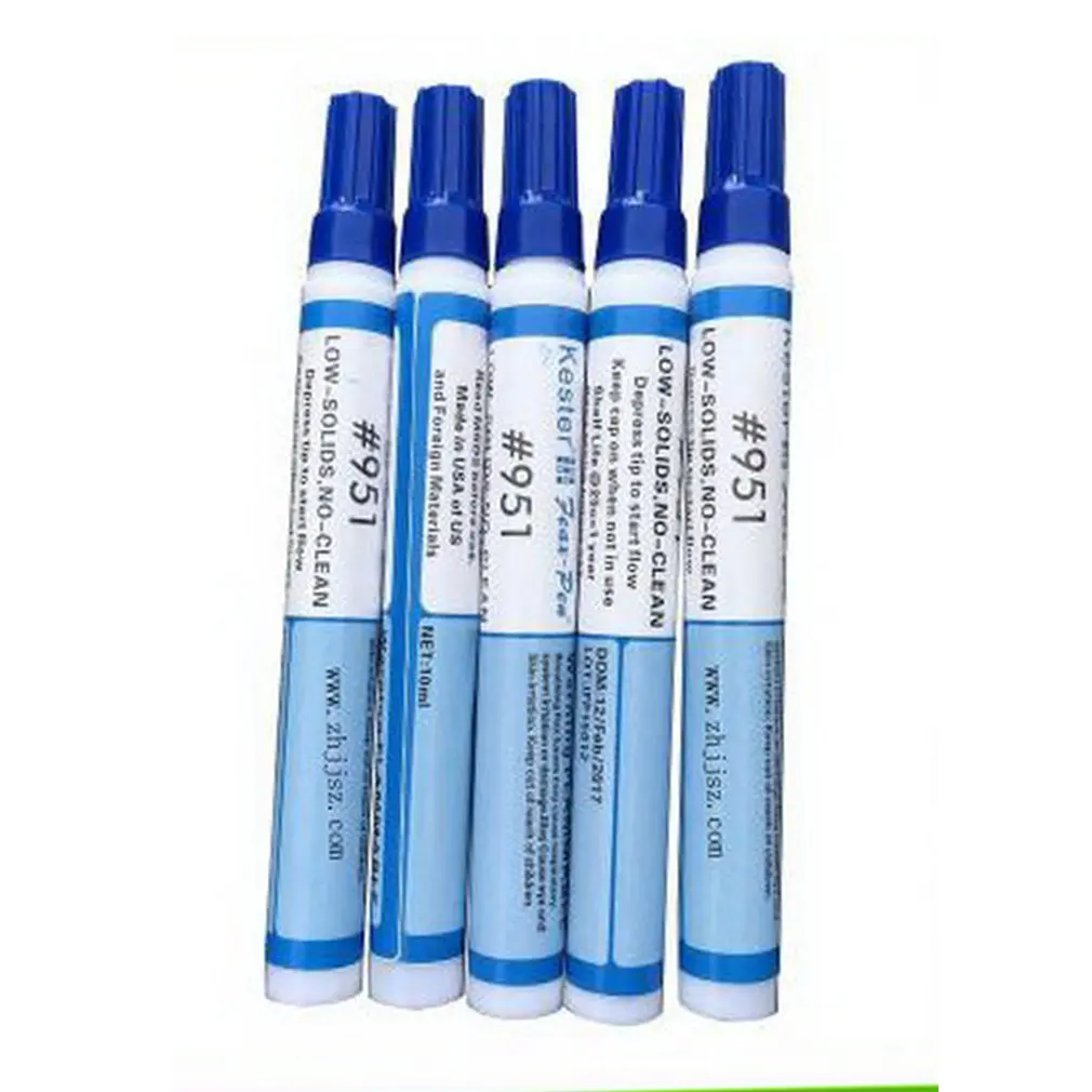 1 PC 951 10ml Flux Pen Free-cleaning Low Solids Soldering Welding Fluxes for Solar Cell Panel& FPC/ PCB SMT SMD Rework Mayitr