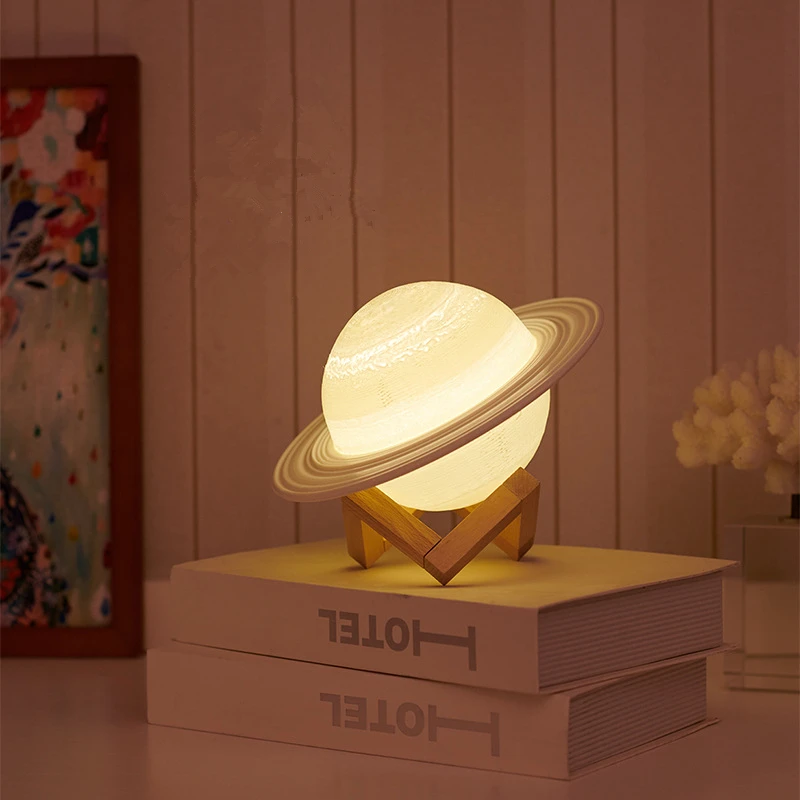 New Original Planet Lamp Saturn Light Bedroom Bedside Lamp Night Light USB Rechargeable Touch Style New Strange Lamp