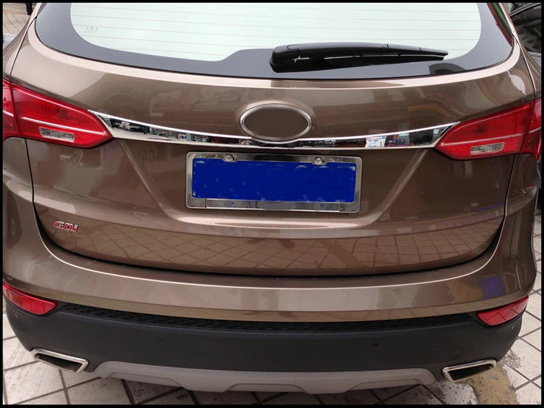 Aiwins Taril Обшивка двери для hyundai Santa Fe Santafe IX45 2013- Нижняя отделка багажного отделения дверь Хвостовая крышка молдинги на двери
