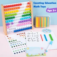 Wooden Abacus Educational Math Toy Children Rainbow Counting Beads Numbers Arithmetic Calculation Puzzle Montessori Learning Toy 2