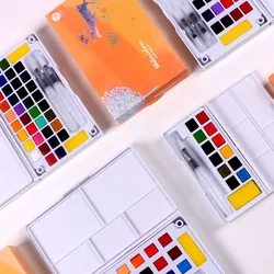 12/18/24/36 Color Solid Powder Watercolor Paint Set Washable Water-soluble Solid Pigment Painting Supplies Art Supplies