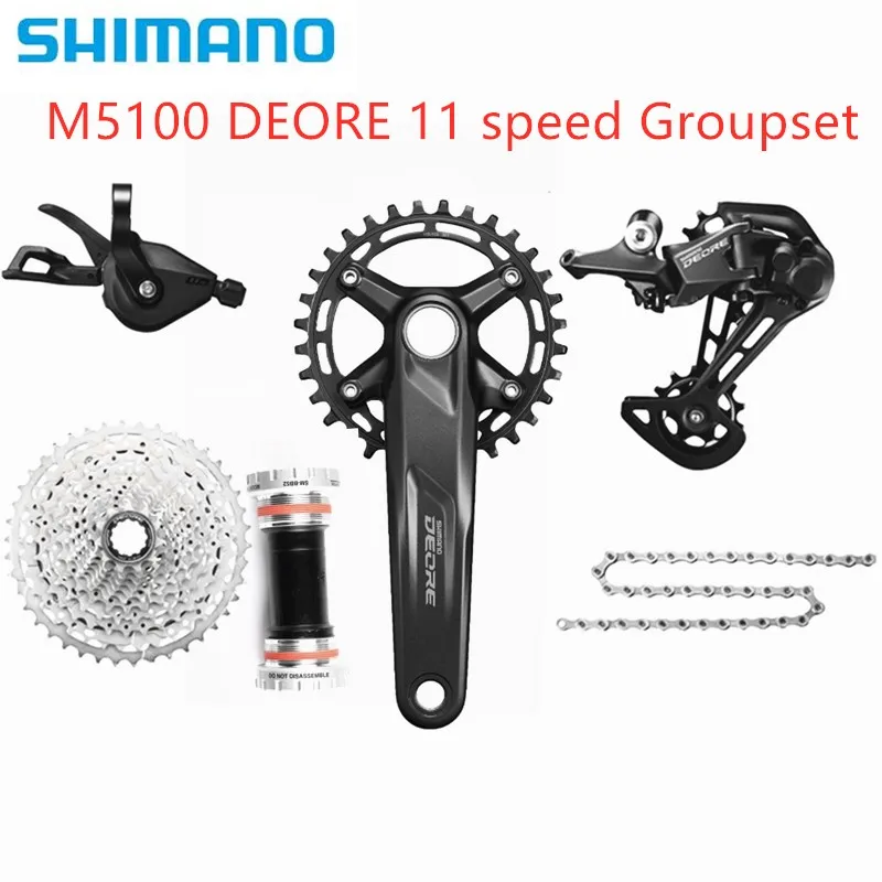 SHIMANO DEORE M5100 bb52 SLX M7000 mt800 1x11S 11S Speed Groupset 170/175 Crankset GS для горного велосипеда MTB|shimano slx|mtb